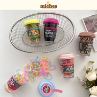 Box of 180 cute Aura multicolored hair ties - michee.studio