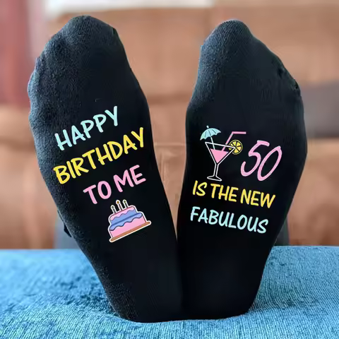 Birthday Gift Socks for Woman 30th/40th/50th/60th/70th/80th Birthday Party Accessory Novelty Sock fo