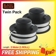 2PCS RS300 BLACK & DECKER SPOOL & LINE - 5170001-39 FOR GL300 / GL260 TRIMMER GRASS (COMBO)