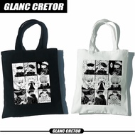 Jujutsu Kaisen Anime Canvas Bag Harajuku Casual Punk Print Gothic Large Capacity Shopper Bag Gothic 