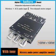 [New] ZK-1002T HIFI 2.0 Channel 100Wx2 Amplifier Board Stereo Subwoofer Speaker Module