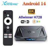 Q PRO+ Allwinner H728 android14 8K 1000M port rangkaian WIFI6 kotak tv Android berkualiti tinggi