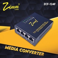 ZIMMLINK ZCF-124F MEDIA CONVERTER 2 FO 4 LAN