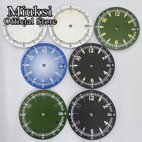 Miuksi 28.5mm sterile watch dial fit NH35 Automatic movement fit 3/3.8 o'clock crown