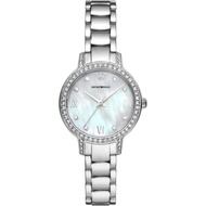 Emporio Armani Silver Dial And Stainless Steel Strap Women Watch AR11484