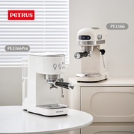 Petrus Espresso Coffee Machine Compact Coffee Maker 15 Bar with Foaming Milk Frother Automatic 2-Cup