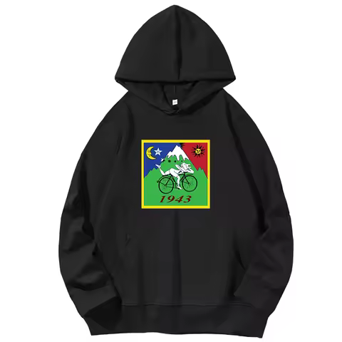 Bicycle Day Bike Trip 1943 Lsd Acid Dr Albert Hofmann graphic Hooded sweatshirts Spring Autumn essen