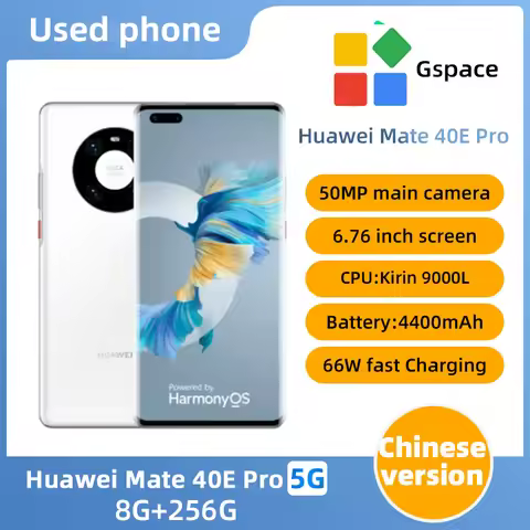 Huawei Mate 40E Pro 5g 4400mAh CPU HiSilicon Kirin 9000L 3.13Ghz 6.76in 90HZ HarmonyOS 2 Used Phone