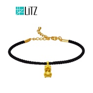 [SPECIAL] LITZ 999 (24K) Gold Baby Pixiu Pendant With Bracelet 宝宝貔貅牌手绳 EP0279-B <0.12g+/->