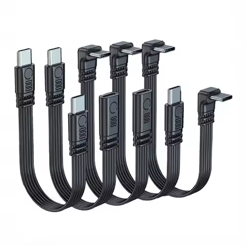 90 Degree USB C Extension Cable Male to Female Type C to C 45W Fast Charging Extender Cord 480Mbps f