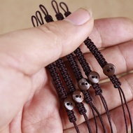 Line 2 Braided Diamond Knot Flat Knot Rope Wood Carving Keychain Pendant Rope Flat Knot Buckle Rope-