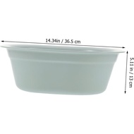 jojofuny Besen Basuh Plastik Tebal Besar 9.64X9.64X3.54In Serbaguna untuk Mencuci Kaki di Dapur, Bil