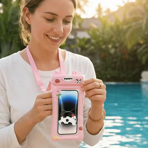 Transparent Waterproof Mobile Phone Bag PVC Touch Screen Floating Phone Dry Cover Underwater Dry Car