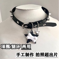 Star Bone Pendant Punk Choker Gothic Dark Y2K Collarbone Chain Pure Desire Cos Necklace