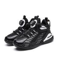 Children's sports shoes boys turn buttons 2023 new spring mesh breathable boys and teenagers basketball shoes men.