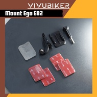 Mount to attach dash cam to the chin of Ego E82 full face helmet, full set