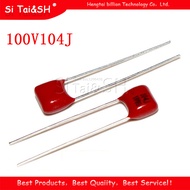 20PCS 100V104J Pitch 5mm 100NF 0.1UF 100V 104 CBB Polypropylene film capacitor