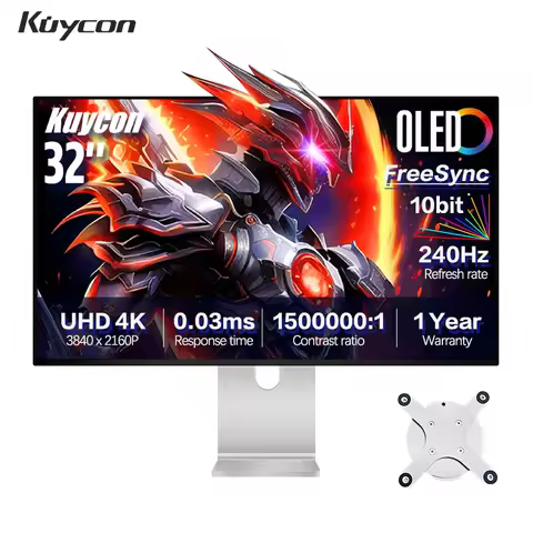 New Kuycon Q32S 32 Inch Gaming Monitor 4K 240Hz Refresh Rate Quick Response Dispaly UHD VESA Compati