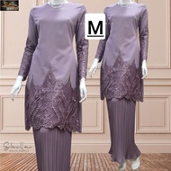 M DUSTY PURPLE SHELLA KURUNG MODERN LACE NIKAH TUNANG ANNUAL DINNER BAJU PENGANTIN RAYA