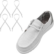 2 Pairs Elastic Flat Shoe Laces Replacement Laces for Hey Dude, Flat Shoelaces,Shoe Strings Replacem