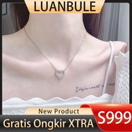LUANBULE Silver Necklace S999 Fashion Women Heart Pendant