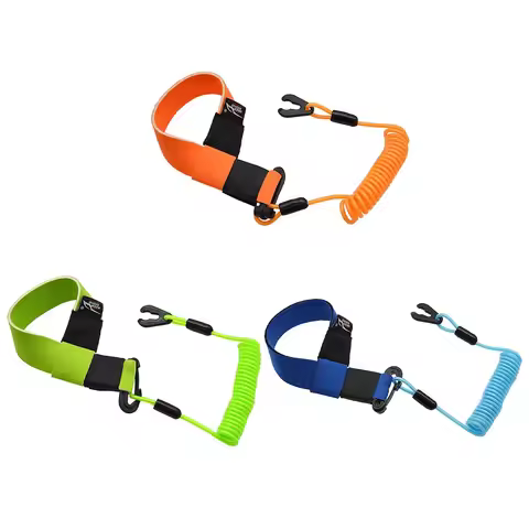 Jet Ski Safety Lanyard Adjustable Boat Motor Safety Tether Lanyard with Buckle Emergency Flameout Ro