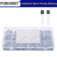900PCS 18Values Transistor Assortment Kit A1015 S8050 S8550 S9012 2N2222 2N3904 2N5551 Box for Elect