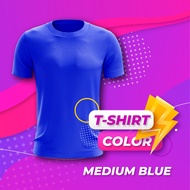 AMIGO TSHIRT MEDIUM BLUE MICROFIBER ROUNDNECK T-SHIRT (FAST-DRY/COOL-MAX) ANTI-BACTERIA ANTI UV T-SH