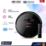 HETCH U5 Robotic Vacuum, Sweep &amp; Mop Robot Vacuum Cleaner RVC-1415-HC | Self Cleaning Robot | Vacuum | Mop | 2 in 1 Vacuum | Kitchen Appliances | Electrical Appliances | Easy Cleaning |