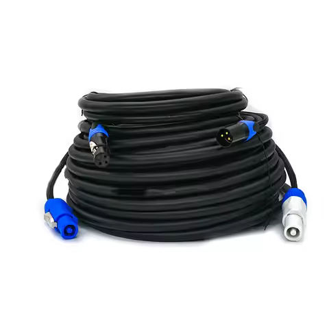 Heavy Duty 2.5mm Powercon XLR Combi 3x2.5 mm² Cable 1m 2m 3m 5m AC Power Signal DMX Combo Kabel for