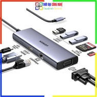Ugreen CM498 USB C Hub (15600) 9-in-1, HDMI 30Hz, VGA, LAN 1Gbps, 3xUSB 3.0, SD/TF, PD 100W,