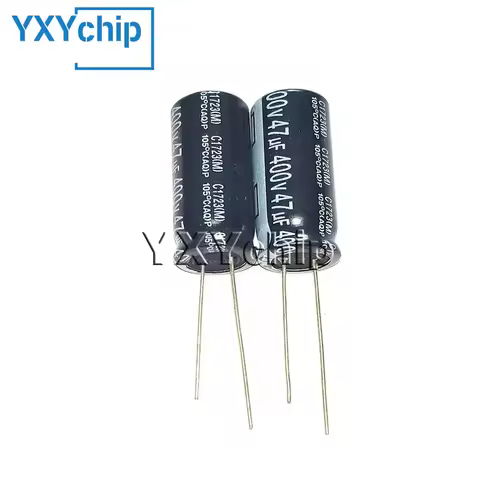 5pcs 400V 47uF 400Volt 47MFD Aluminum Electrolytic Capacitor 13*25mm Radial 47mf400v 47uf400v 400v47