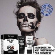Eelhope Halloween Black And White Foundation Paint Coverage Makeup Clown Foundation Cream N7f1