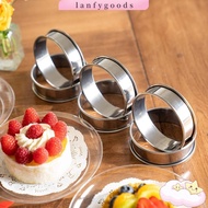 LANFYGOODSS 6 pcs English Muffin Ring Set, Silvery Non-stick Multipurpose Stainless Steel Ring Set, 