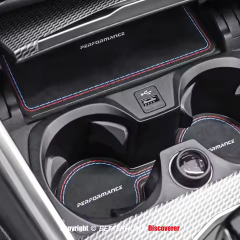 Anti-slip Car Coaster Cup Holder Storage Mat Made of Alcantara For BMW G20 G23 G28 3 4 Series M Spor