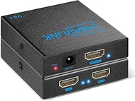 HDMI Splitter 1 Input 2 Outputs 60Hz - HDCP 2.3, HDR, Dolby /DTS5.1/7.1 - Compatible with Firestick 