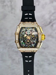 JAM TANGAN PRIA SULTAN SUPER HIGH GRADE RICHARD MILLE RM 11-03 Frosted Diamond 1:1 CLONE CURVEX CRYS