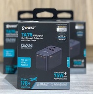 XPower TA75 75W 6輸出 GaN PD旅行轉插
