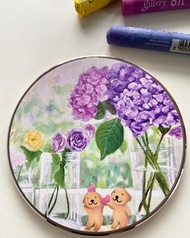 Floral dreams  油畫插畫無線充電盤