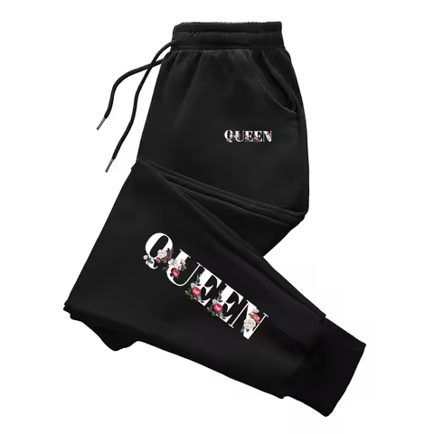 Queen Printing Womens Sweatpants Casual Trousers Outdoors Sports Jogging Woman Clothing Daily Sports