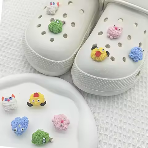 Cartoon Mini Monster Shoe Charms for Crocs Kids Garden Sandals Decorations Clogs Pins Boys Girls Det