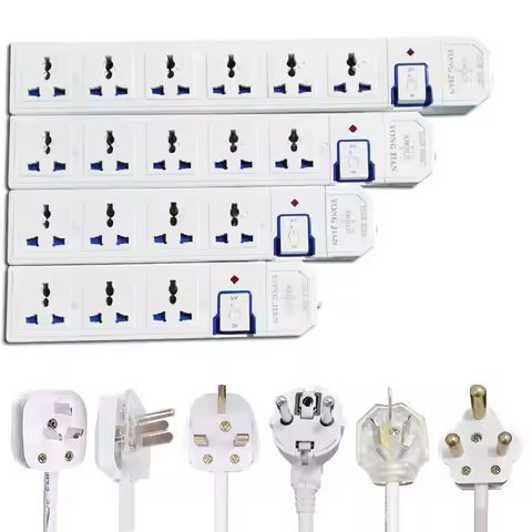 Extension Lead Power Strip Cord Universal Plug,Indicator Light 3500W/ 1.5M EU AU US UK SOCKET Shutte