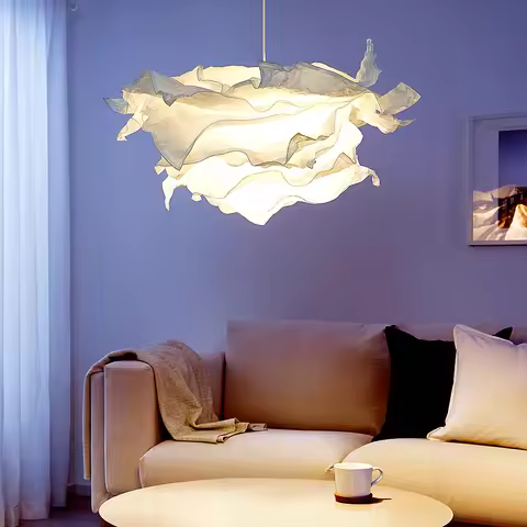 42x42/60x40/85x54cm Art DIY Cloud Lamp Shade Flower Light Ceiling Lampshade Decor Chandelier Pendant