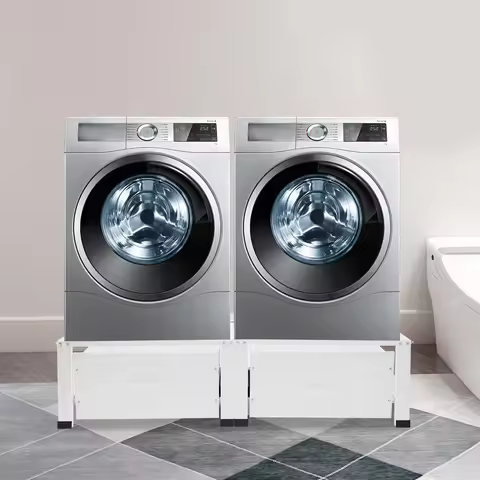 Washing Machine Double Base Frame Laundry Base Frame with 2 Drawers for Washing Machine and Dryer 20