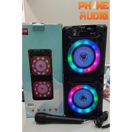Portable Speaker BS-238，With Mic（RGB LIGHT）（4 inch*2）