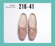 รองเท้าเเฟชั่นผู้หญิงเเบบคัชชูส้นเตี้ยเปิดหน้าเท้า No. 216-41 NE&amp;NA Collection Shoes