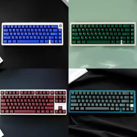 121 Keys Aifei Neon Light Pyga Keycaps ABS Double Shot Key Caps Cherry Profile Semi Translucent Keyc