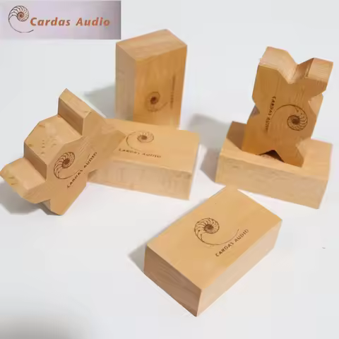 CARDAS Myrtle Wood Blocks solid wood golden ratio audio wire rack CD amplifier speaker shock absorbe