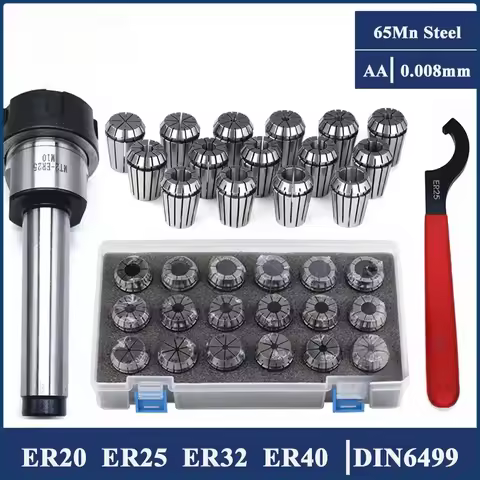 Set ER20 ER25 ER32 ER40 ER Collect Chuck Spring Clamps ChuckMorse Holder MTB2 MTB3 MTB4 MTB5 Tool Ho