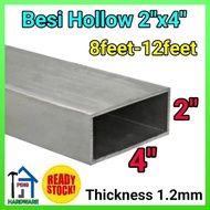4"x2" Besi Hollow Rectangular (8feet -12feet) Thickness 1.2mm (BP8)